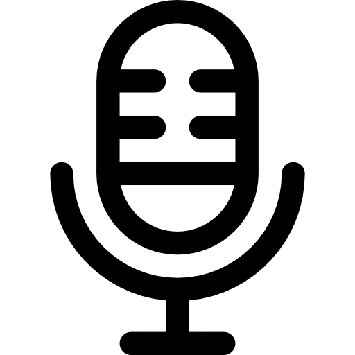 Voice recording vintage communications radio icon