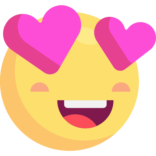 In love feelings smileys emoticons icon