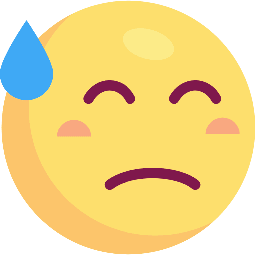 Sweat feelings smileys emoji icon