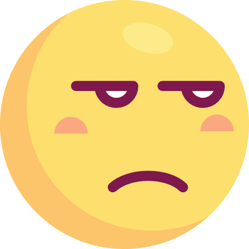 Unamused no thc feelings emoji icon
