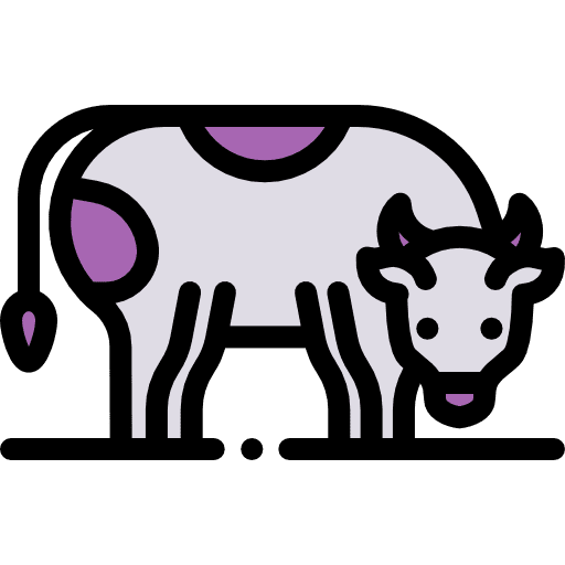 Cow farming animals milk icon