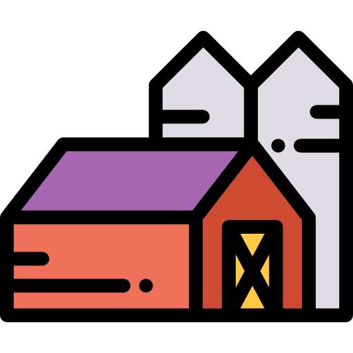 Farm gardening real estate farm icon