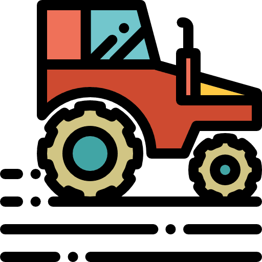 Tractor farm engine vehicle icon