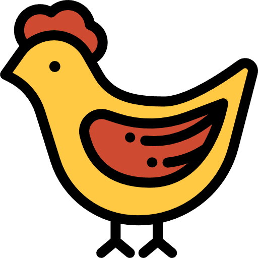 Chicken farm animals bird icon