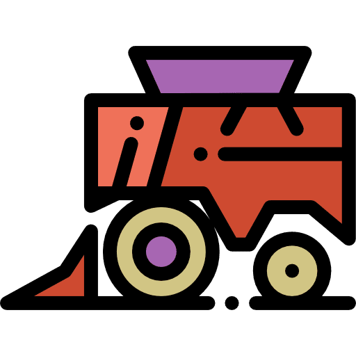 Harvester harvester farming leaves icon