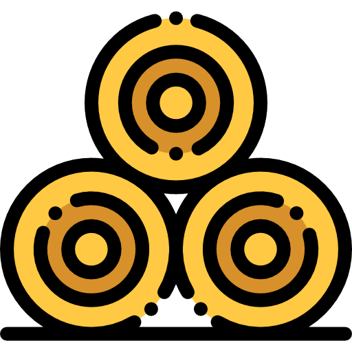 Hay bale farm hay stalk icon