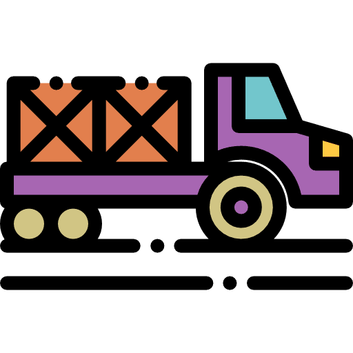 Pick up truck transport vehicle car icon