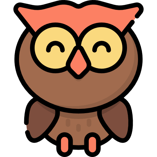 Owl hunter bird animals icon