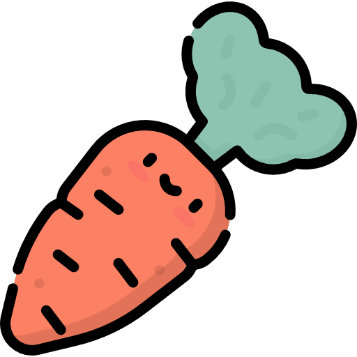 Carrot vegan vegetable diet icon