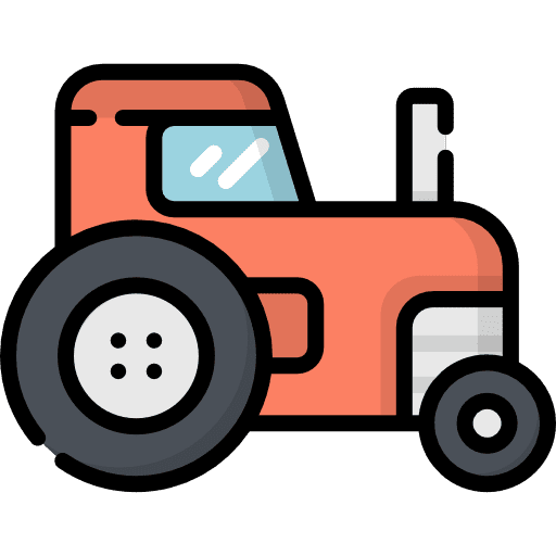 Tractor transport transportation farming and gardening icon
