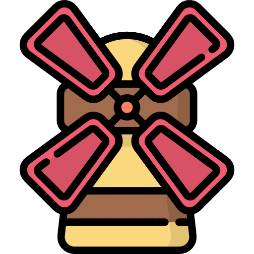 Wind mill mills ecology and environment tool icon