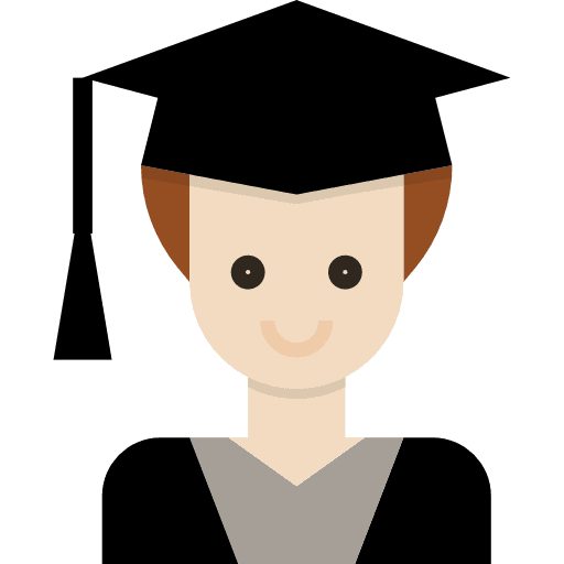 Graduate social profile graduate icon