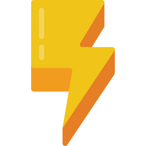 Lightning flash thunder gaming icon