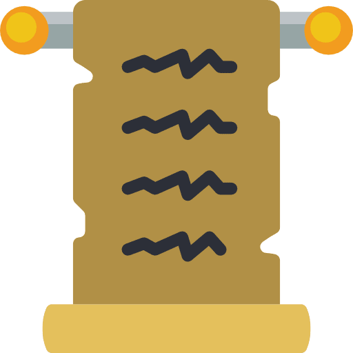 Scroll egypt paper scroll outline icon