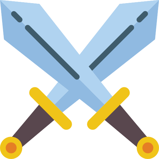Swords entertainment fight game icon