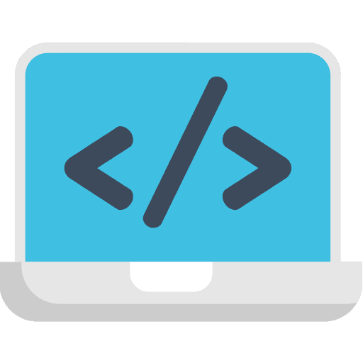 Coding web programming screen icon