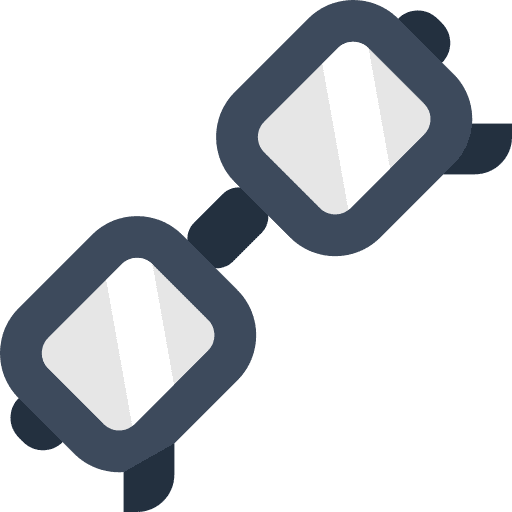 Glasses optical vision nerd icon