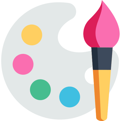 Paint ribbon design painting palette paint icon