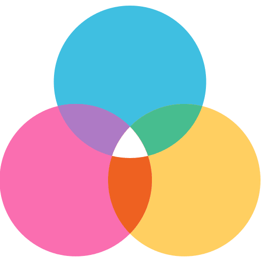 Rgb design chromatic art and design icon