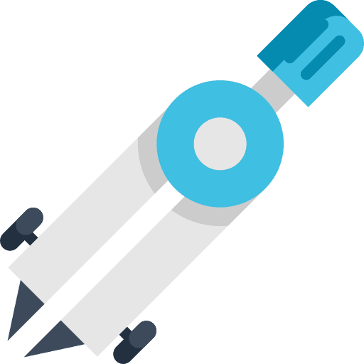 Compass precision school materials art and design icon