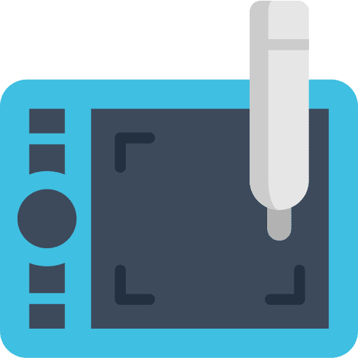 Graphic tablet tool draw art and design icon