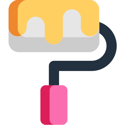 Paint roller art color paint roller icon