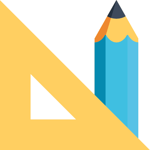 Pen drawing set square tools icon