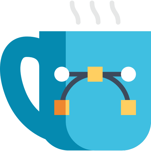 Cup designer coffee tea icon