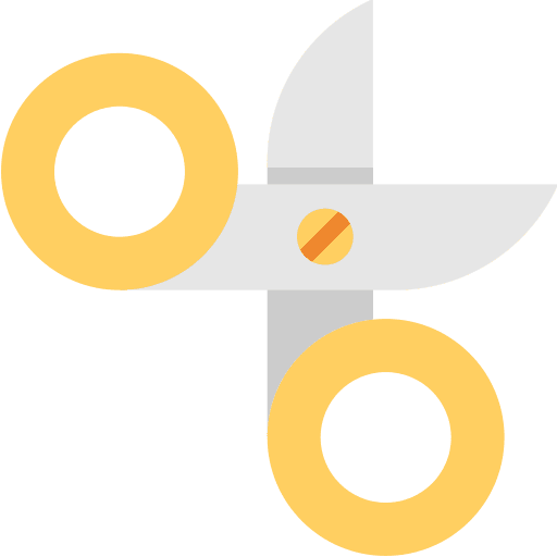 Scissors cutting art and design interface icon