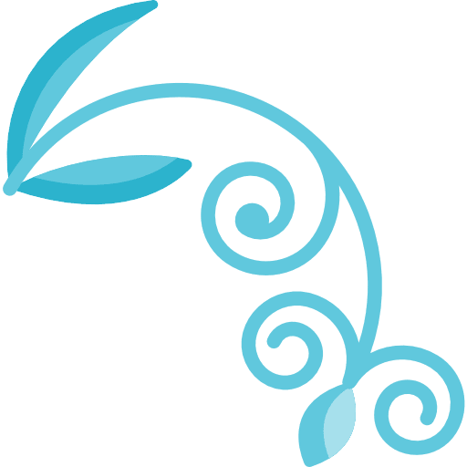 Floral design art nature flower curves icon