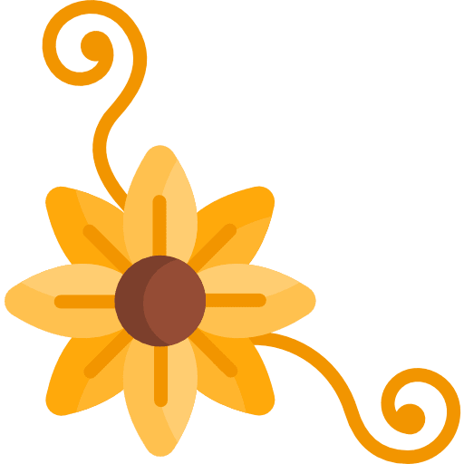 Floral design design flower curves floral design icon