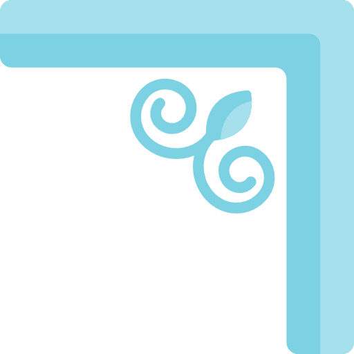 Floral design art floral flower curves icon