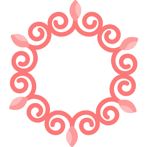 Floral design flower curves nature floral icon