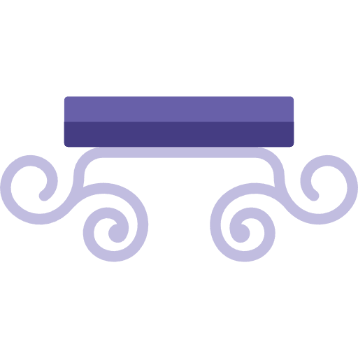 Floral design art flower curves flower design icon