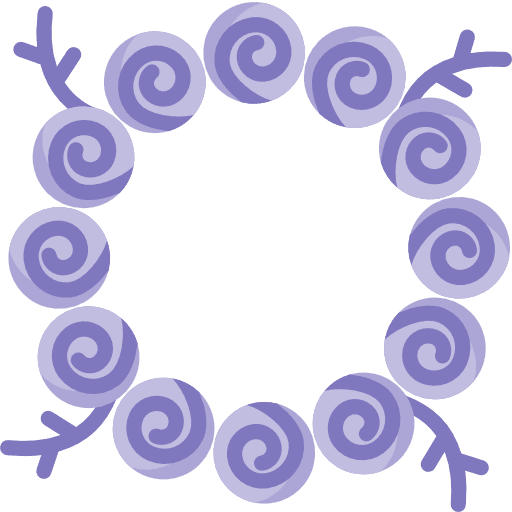 Floral design flower curves nature floral icon