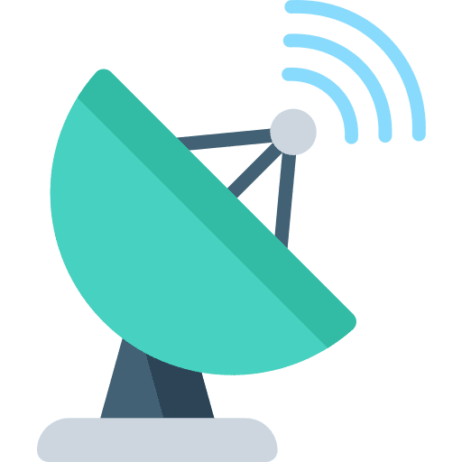 Satellite antenna parabolic satellites icon