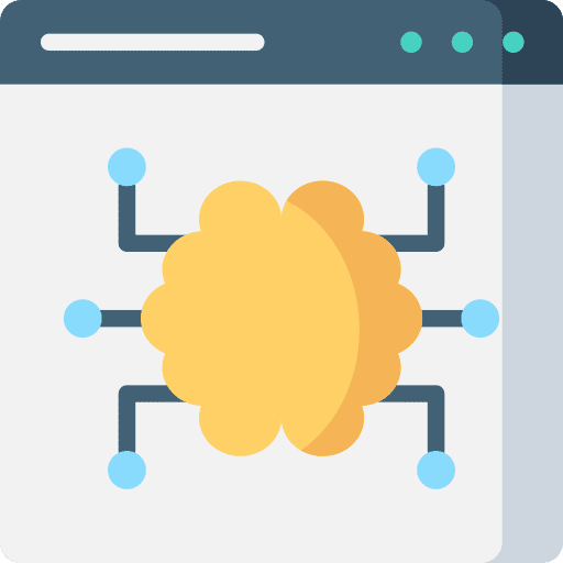 Artificial intelligence electronics screen artificial intelligence icon