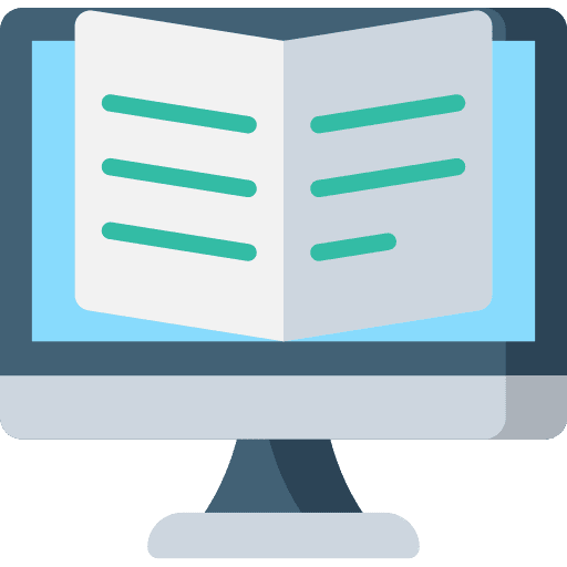 Ebook computer interface book icon