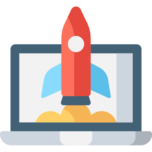 Startup launch rocket ship startup icon