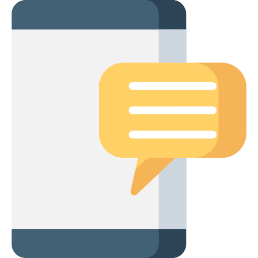 Text communications talk smartphone icon