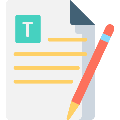 Writing paper pencil edit tools icon