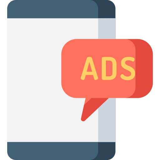 Ads mobile mobile phone electronics icon