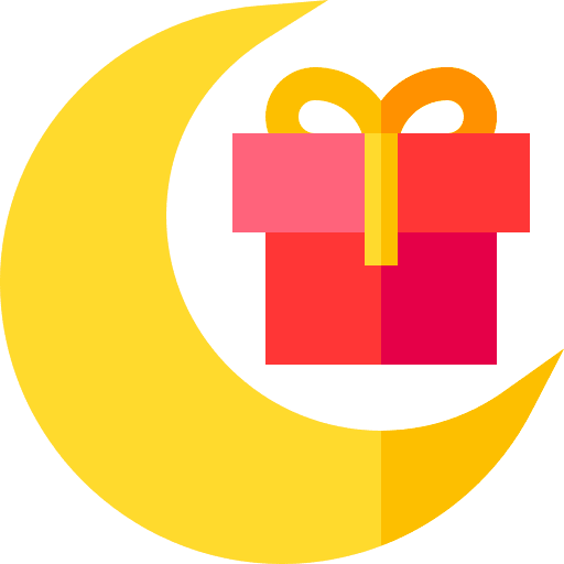 Gift box package moon miscellaneous icon