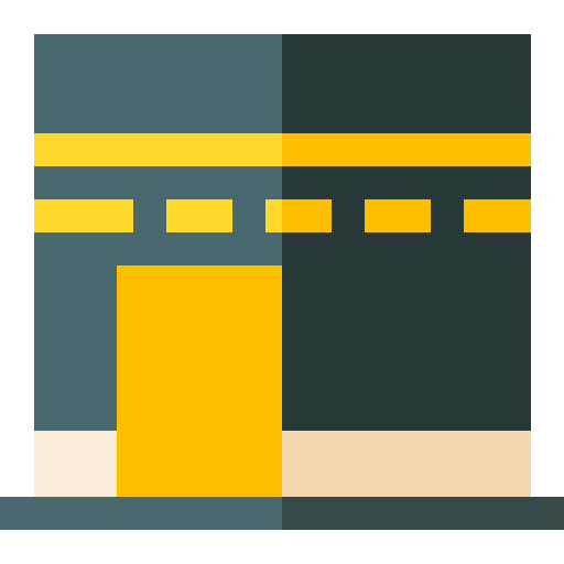 Kaaba islam religious architecture and city icon