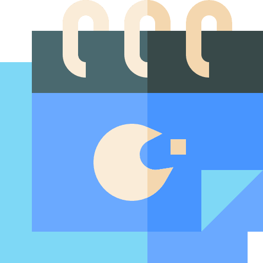 Calendar interface time and date date icon