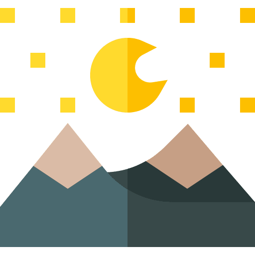 Landscape stars ramadan night icon