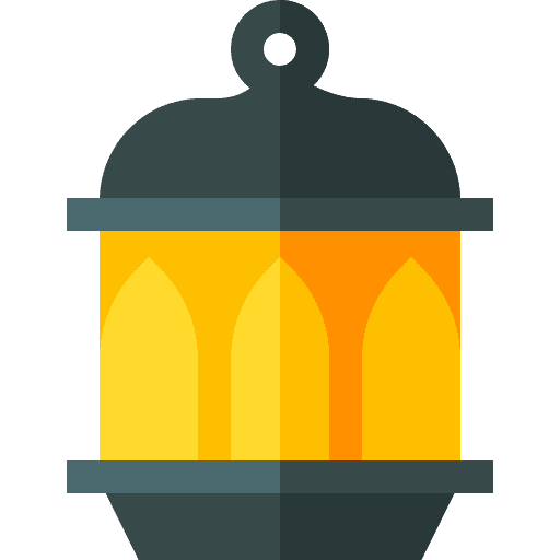 Lantern light muslim decoration icon