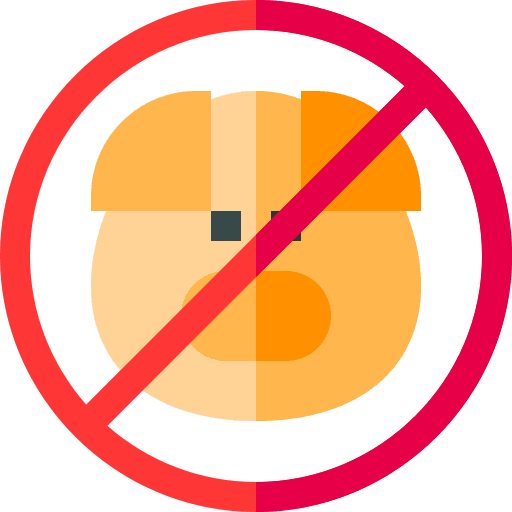 No pig prohibition signaling food and restaurant icon
