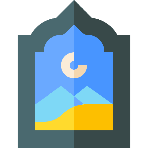Window window mosque night icon