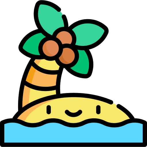 Island island palm tree icon
